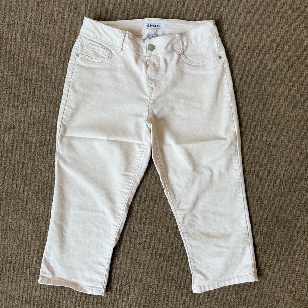 NWOT d. jeans Brand Off-White Cropped Jean Capris